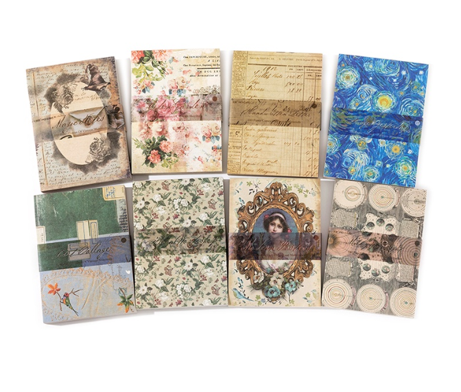 100PCS/Set Vintage Scrapbook papers Material paper Ren Jian Zhao Mu Series DIY Junk journaling Decorative supplies Student stationery