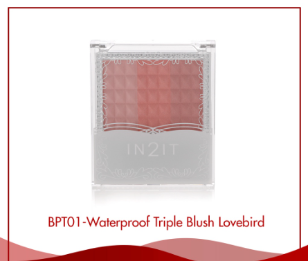 IN2IT Waterproof Triple Blusher Make-Up 01-BPT