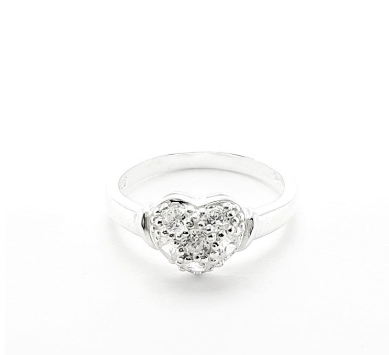 Unisilver 925 Sterling Lady's Heart Ring