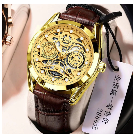 Swiss watch original fashion luxury gold waterproof quartz stainless original Watch for men Fashion Hollo men's Watch M3