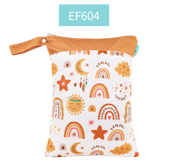 Happyflute Wetbag For Baby Diapers Nappies Waterproof Reusable Diaper Bag With Two Zipper 30cmx40cm C12