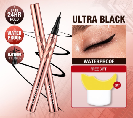 O.TWO.O Waterproof Eyeliner Pencil Black Natural Ultra-slim High Pigmented Cruelty-Free Eye Makeup