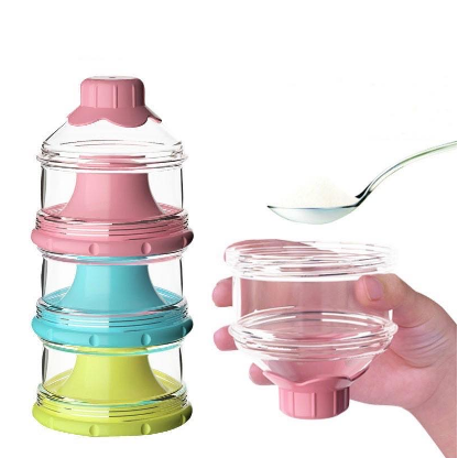 3 Layers Baby Formula Feeding Bottle Milk Powder Box Dispenser Container Storage