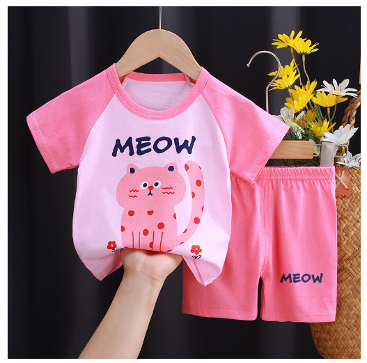 0-4Y For Baby Girls & Kids Shorts Set Terno Short and Sando For Baby Girls SD6