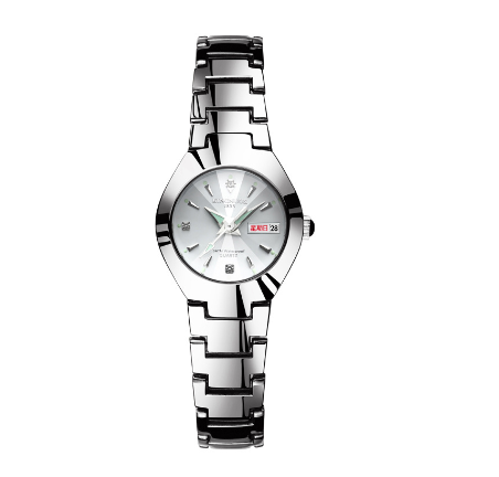 New automatic quartz watch non mechanical tungsten steel strip lovers watch luminous double movement calendar male Watch F005