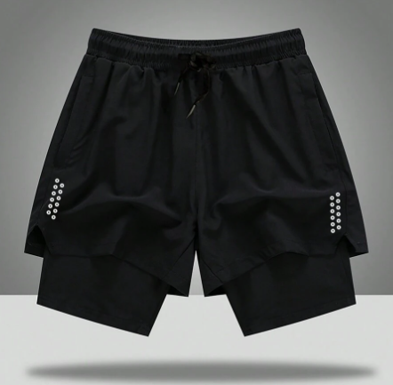 Men Summer Quick-Drying Running Training Fitness Basketball Shorts With False 2 In 1 Design