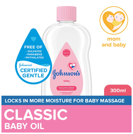 Johnson's Baby Oil 300ml-Newborn, Baby Essentials, Baby Care, Baby Massage Oil, Baby Oil for Newborn