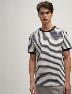 Memo Ringer Striped T-Shirt For Men