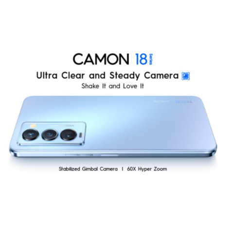 Tecno Camon 18 Premier ( 8GB + 256GB) Gimbal Camera