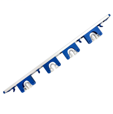 Tool Supplies Mop Broom Organizer  Wall Mounted with 4 Slots and Hooks Hanging Organizer