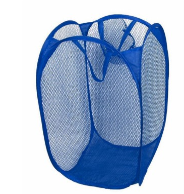 Mesh Fabric Foldable Dirty Clothes Washing Laundry Basket