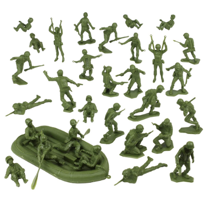 BMC Toys Classic Plastic Army Men Figures U.S. Green Soldiers, 31 Pieces for Ages 5+