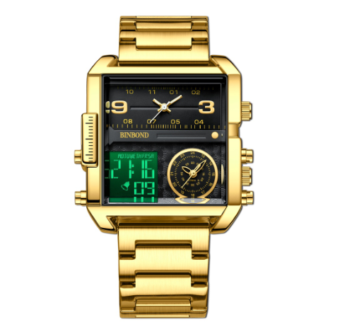 Binbond Brand Watch Oversized Dial Multifunctional Sports Quartz Watch Men's Watch Men's Watch M2