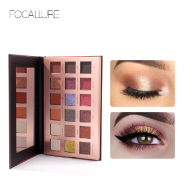 FOCALLURE 18 Colors Shimmer Matte Glitter Eyeshadow Palette