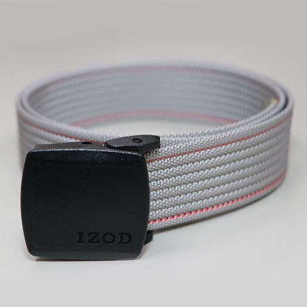 Izod Men's Nylon Grooved Belt w/ Flip Closure Buckle