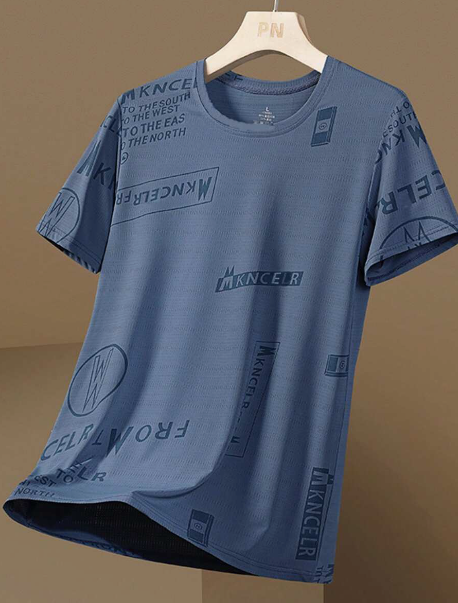 1pc Men's Short Sleeve Breathable Quick-Drying Sports T-Shirt, Summer Basic Athletic Tee