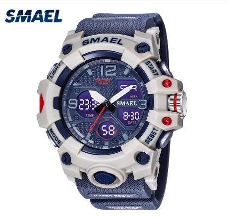 SMAEL Brand Waterproof Watch Men Casual LED Digital Sports Quartz Watch Fashion Multifunction Watches Original 8008 m2