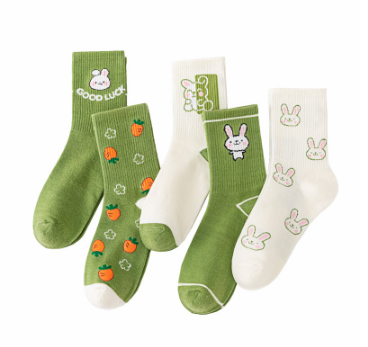 Autumn and Winter Female Tube Socks fashion Lady Cartoon Rabbit Cotton Socks