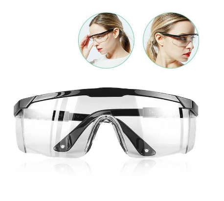 Anti Droplets Transparent Safety Wraparound Safety Eyes Protection Goggles / Clear Anti-fog Safety Glasses / Protective Safety Eyewear For Working, Cycling