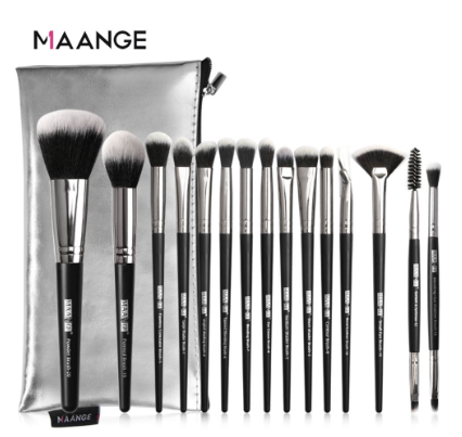 MAANGE Make Up Brush Set Powder Blush Eyeshadow Brush Makeup Brushes Set 15Pcs