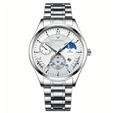 FNGEEN 5606 Men's Quartz Watch SILVER WHITE