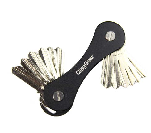 QingGear EXTENDED Keybone Glass Fiber Aluminum Door Key Organizer Car Key Holder bar Multi Keychain Pocket Outdoor key Tool