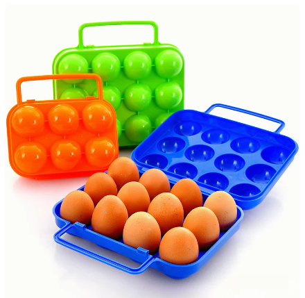 2/4/6/12 Grid Egg Storage Box Portable Egg Holder Container for Outdoor Camping Picnic Eggs Box Case Kitchen Organizer Case