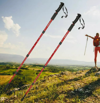 Outdoor Hiking Anti Shock Walking Sticks Telescopic Trekking Climbing Poles Ultralight Walking Canes