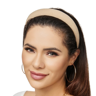 Lovito Casual Plain Wide Comfortable Korean Style Headbands L17M374 (Khaki/Light Brown/Off White/Black)