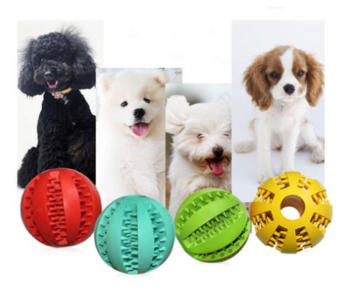 Dog Rubber Chew Bite Balls Toys Puppy Playing Fetch Toys Tooth