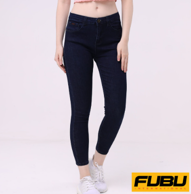 Fubu Girls Denim Highwaist Long Pants Slimfit Ladies QSB30-0017