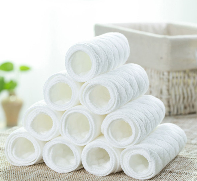 10 PCS Reusable Baby Cloth Diaper Nappy Liners insert 3 Layers Cotton