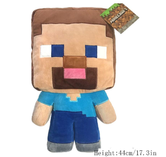 New Zombie Creeper Plush Doll Steve spider Ghost Cotton Stuffed Model Doll Alex Enderman Children Gift Game Toy 02