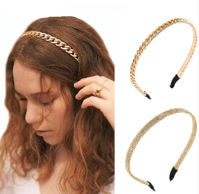 Chic Chain Headbands Women Punk Gold Hairbands Fashion Hair Hoop Accessories