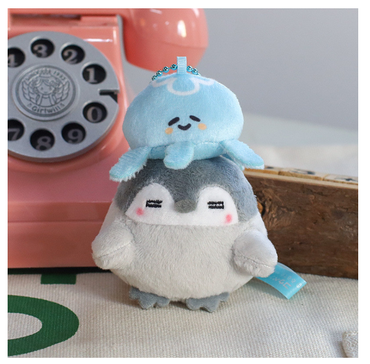 Koi Penguin Plush Doll Small Pendant Bag Pendant Charm Doll Keychain Toy Doll F30
