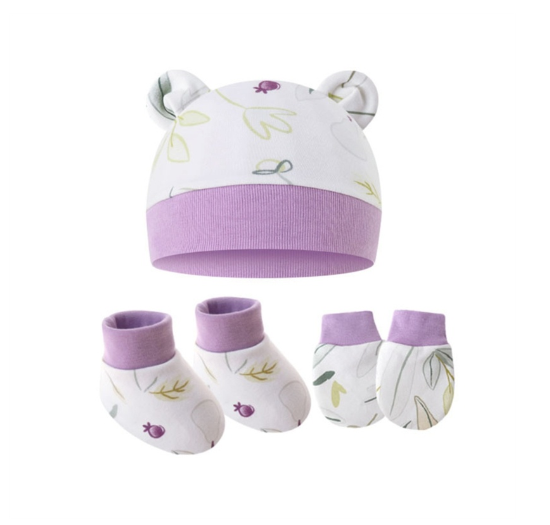 Some Baby Beanies Gloves Sock Set Newborn Baby Mittens No Scratch No Scratch Mittens S13