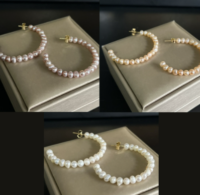 Natural Freshwater Pearl Earrings for Women