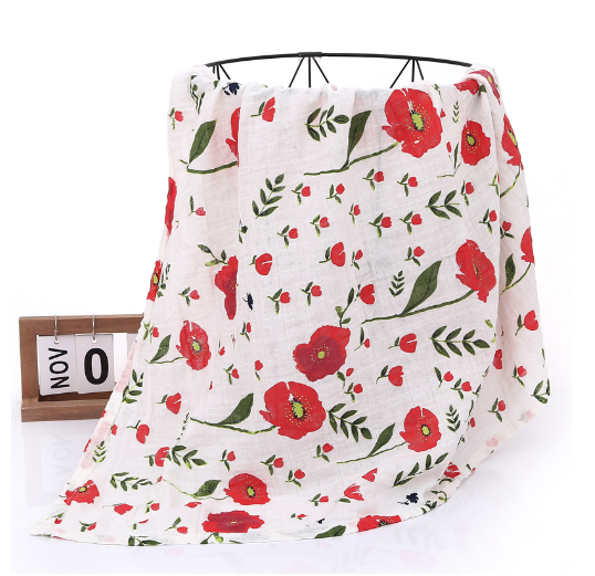 Cotton Baby Swaddle Blanket Play Mat Stroller Nursing Cover B3