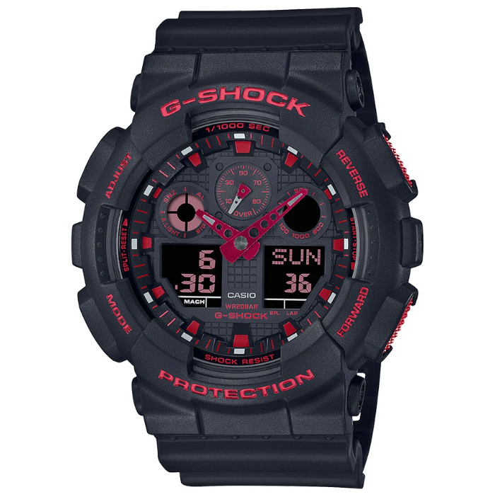 Casio G-Shock Standard Analog-Digital Black Resin Digital Watch For Men CGA-100BNR-1ADR