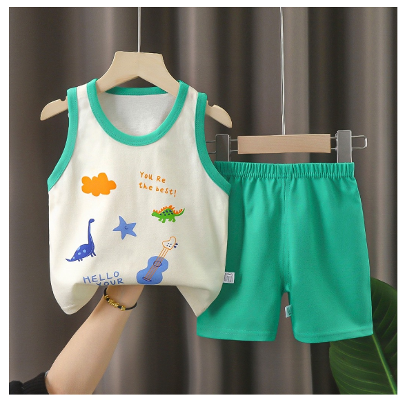 0-5yrs Baby Kids Sando Terno for Boy Girl Sando with Shorts D1