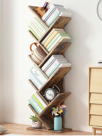 Bookshelf 9 Layer Standing Display Racks Living room decoration Shelves Bookcase For Children Kid