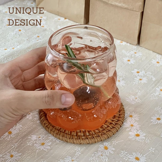 Grape Shaped Glass Mug Hot and Cold Drinking Transparent Tea Cup Dessert Creative Glassware