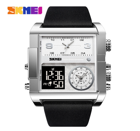 Skmei Waterproof Sports Watch for Men SILVER BLACK BLACK