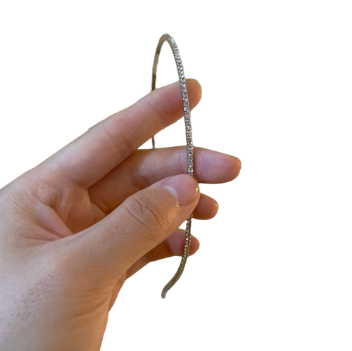 Lovito Women Casual Plain Rhinestone Hair Clips LNA32398 (Silver)