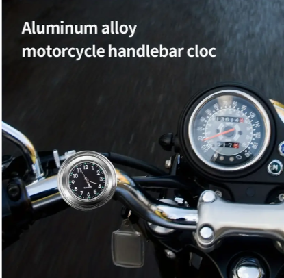 Universal Motorcycle Bike Handlebar Mount Quartz Watch Aluminum Luminous Clock Styling Waterproof Chrome Moto Accessories