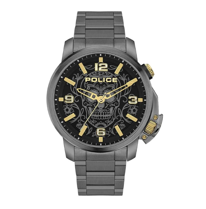 Police Ferndale Gunmetal Stainless Steel Analog Quartz Watch For Men PPEWJJ2110002