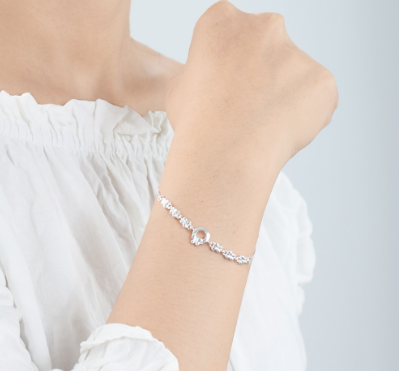 92.5 Sterling Silver Butterfly Ladies Bracelet