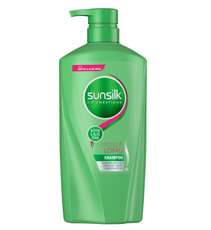 Sunsilk Strong and Long Hair Strengthening Aloe Vera Shampoo for Long Hair with Biotin  650ml