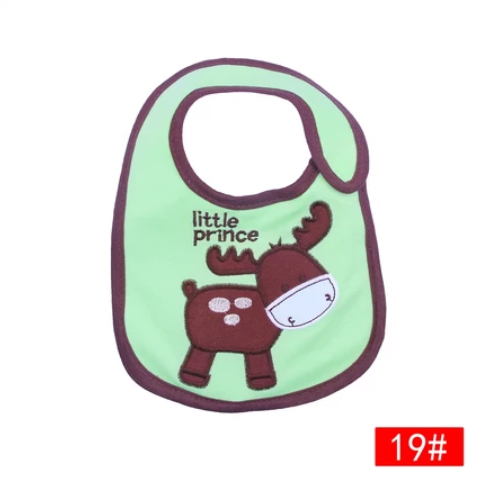 Cotton 3-Layer Cartoon Baby Bib B33