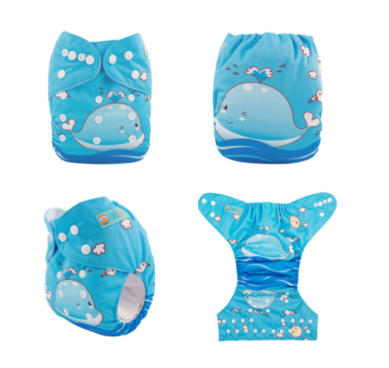 Alva Baby Cloth Diapers Washable Reusable Real Cloth Pocket Nappy Diaper Only D12